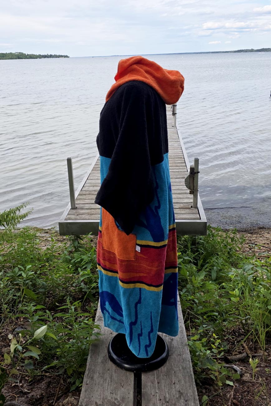Up-cycled Towel Robe - Large/XL - Surfer