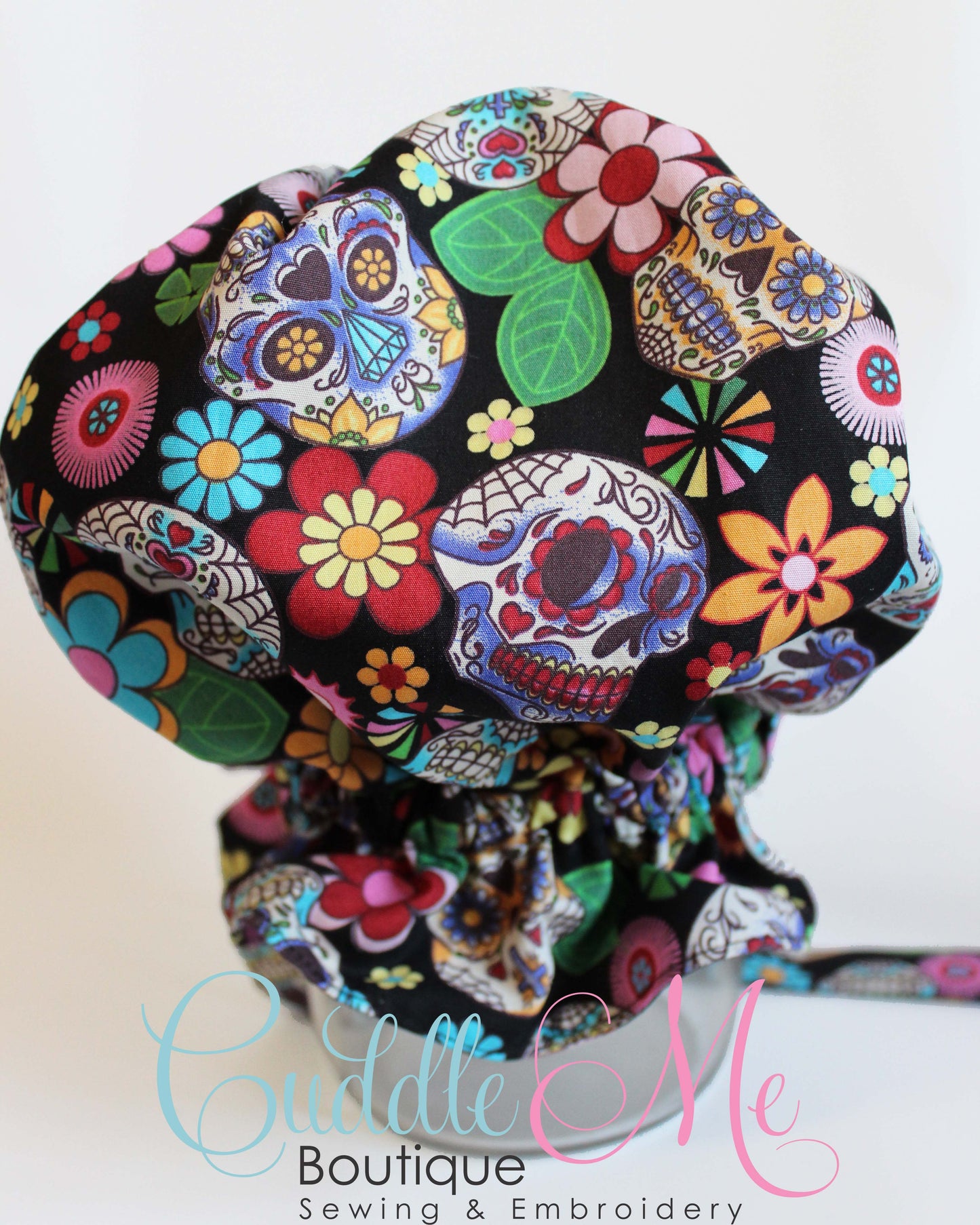 Black Sugar Skulls Prairie Baby Bonnet
