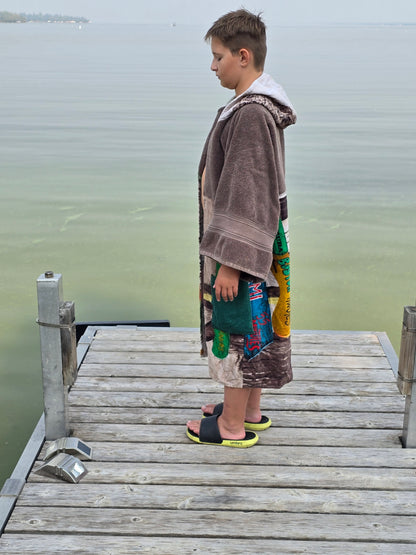 Up-cycled Towel Robe - Small - Road Signs