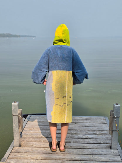 Up-cycled Towel Robe - Small - Footprints in the Sand