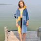 Up-cycled Towel Robe - Small - Footprints in the Sand