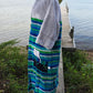 Up-cycled Towel Robe - Large/XL - Boy Stripes
