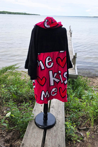 Up-cycled Towel Robe - Small - Kiss Me