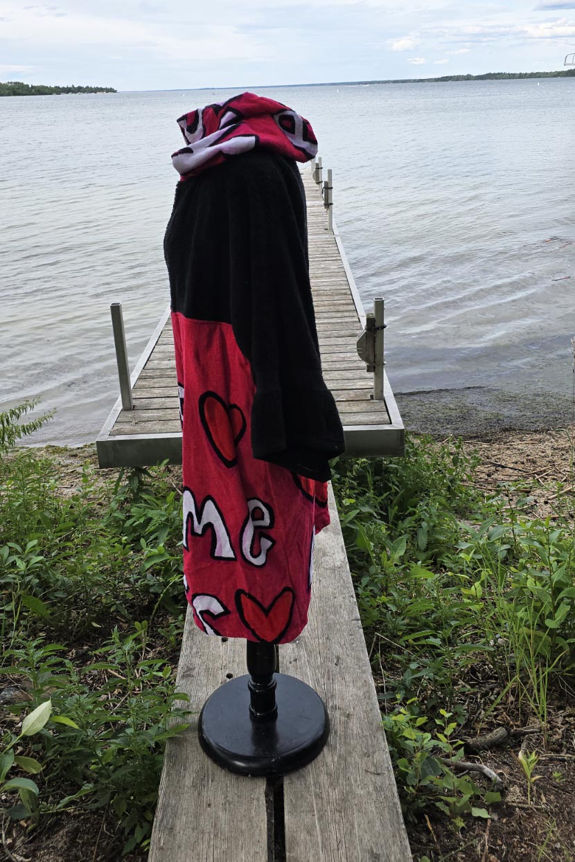 Up-cycled Towel Robe - Small - Kiss Me
