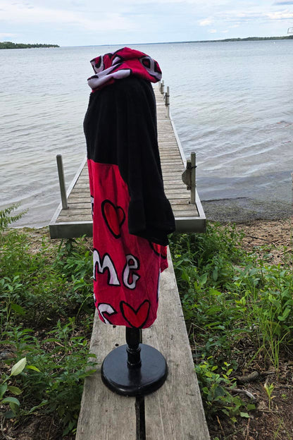 Up-cycled Towel Robe - Small - Kiss Me