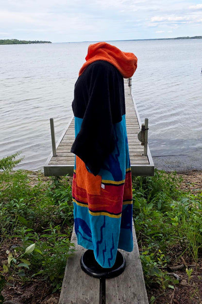 Up-cycled Towel Robe - Large/XL - Surfer