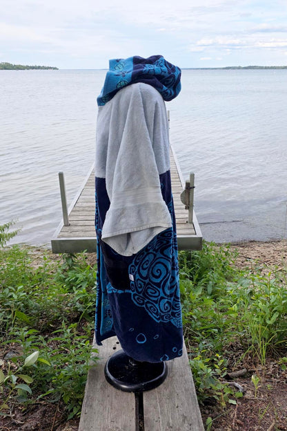 Up-cycled Towel Robe - Large/XL - Turtle
