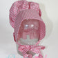 Pink Geometric Shapes Prairie Baby Bonnet